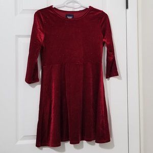 Basic Editions red faux velvet girls dress size XL (2 availabee in same size)